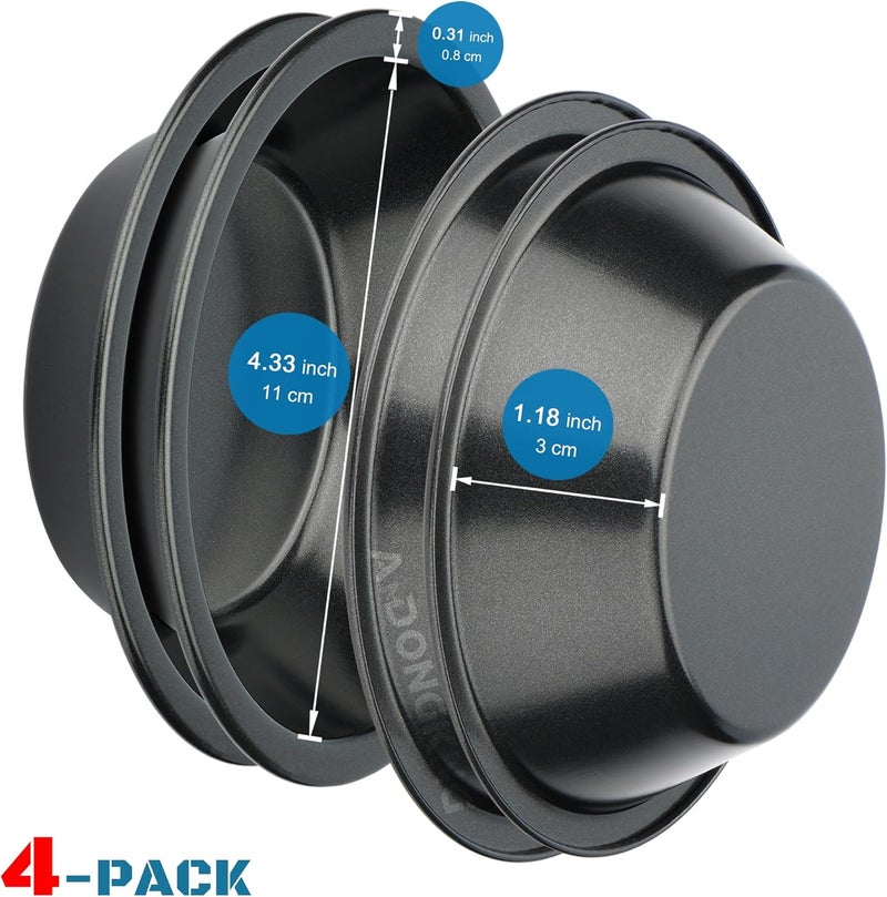 AmDONGKING 5 inch Pie Tin, 4 Pack Small Pie Pan for Oven and Instant Pot Baking - Image 2